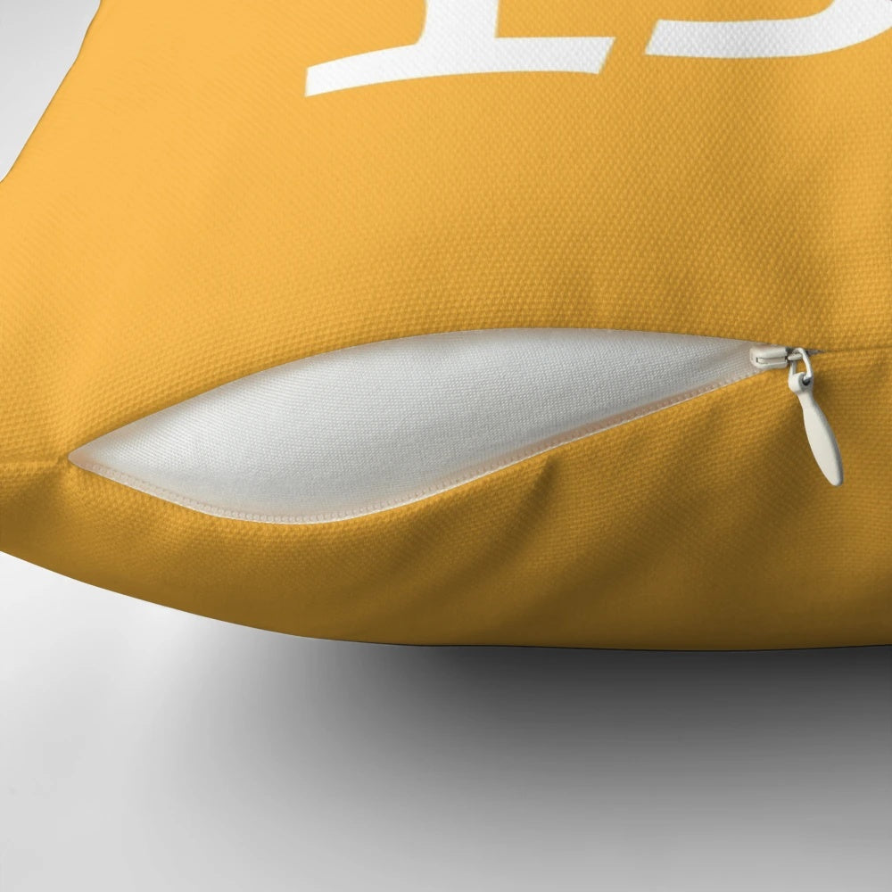 Colorful Budapest-inspired throw pillow with modern typography design