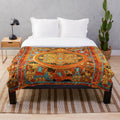 Vibrant Buddhist Mandala Ashta Bhairava Thangka design plush blanket