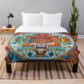 Buddhist Mandala Plush Blanket for Meditation and Home Decor