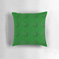 Green Pillow with Lego-style Building Bricks Design