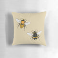 Colorful illustration of a bumblebee (Bombus terrestris) on a soft, plush pillow