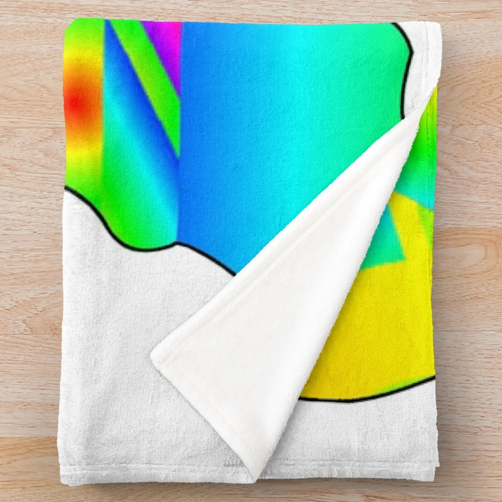Colorful butterfly design plush blanket