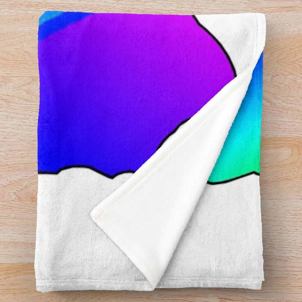 Colorful butterfly and sunset themed plush blanket