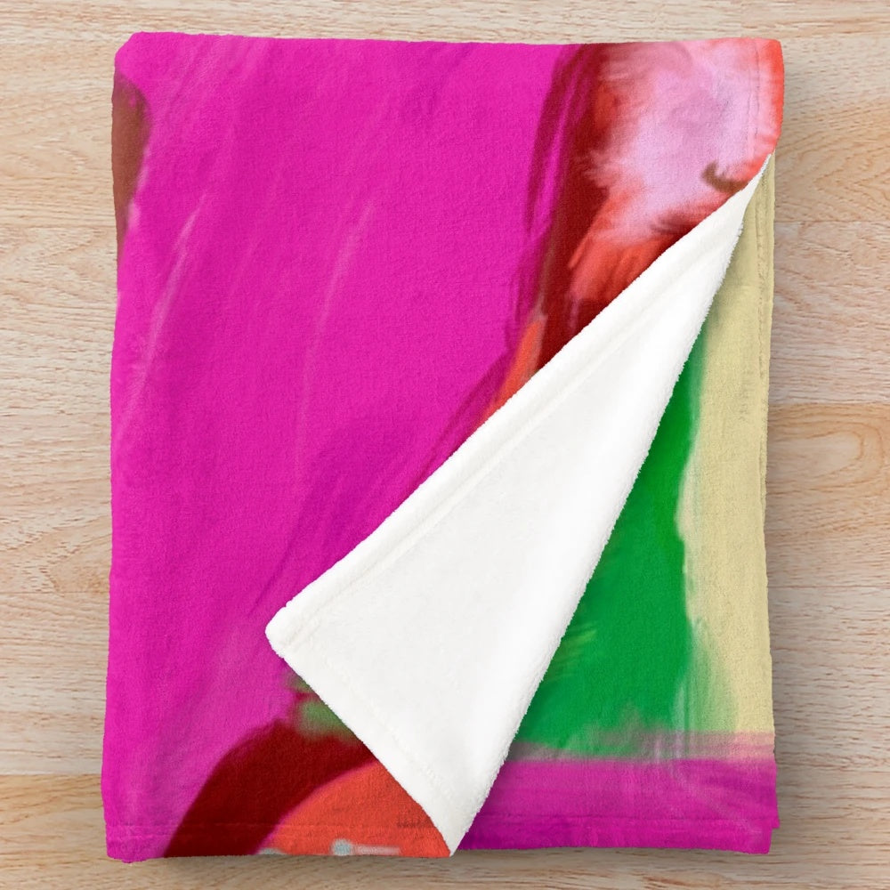 Colorful and imaginative plush blanket with a candy-inspired design