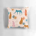 Colorful throw pillow featuring a majestic cheetah in a lush jungle setting