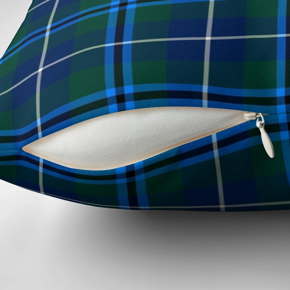 Clan Douglas tartan pattern printed on a plush pillow