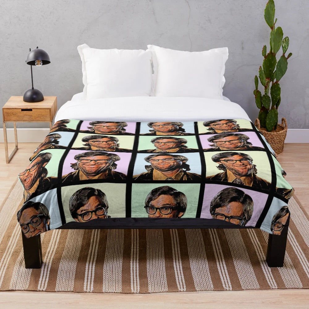 Colourful plush blanket inspired by 80s cult movie Big Trouble in Little China
