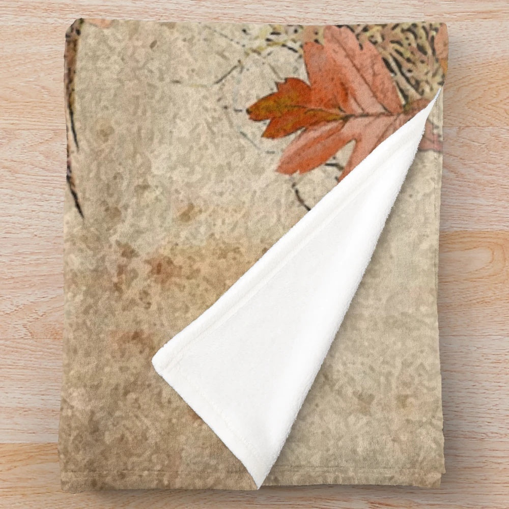 Common pheasant plush blanket with vibrant feathers and natural grass