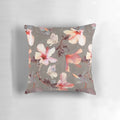 Coral Hibiscus Floral Tropical Pillow by Micklyn