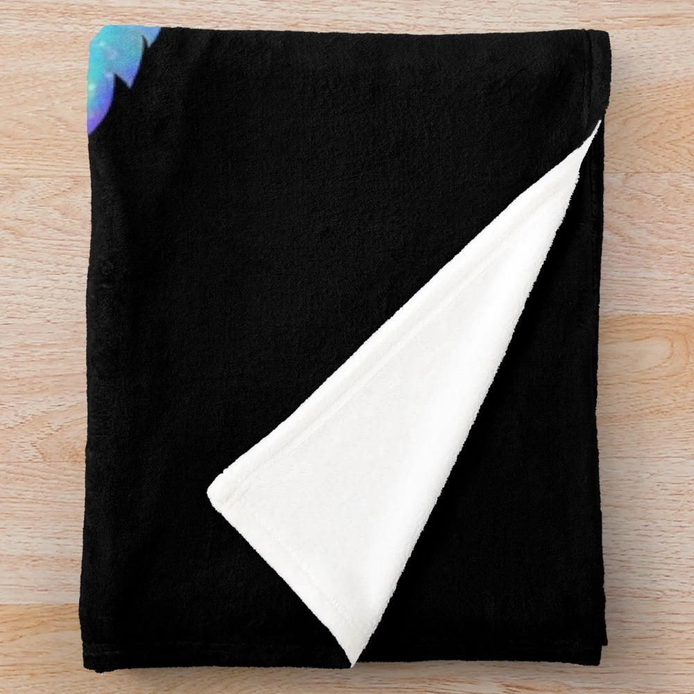 Colorful and Whimsical Plush Blanket Featuring a Psychedelic Weed Design