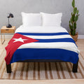 Cozy plush blanket featuring the vibrant colors of the Cuban flag