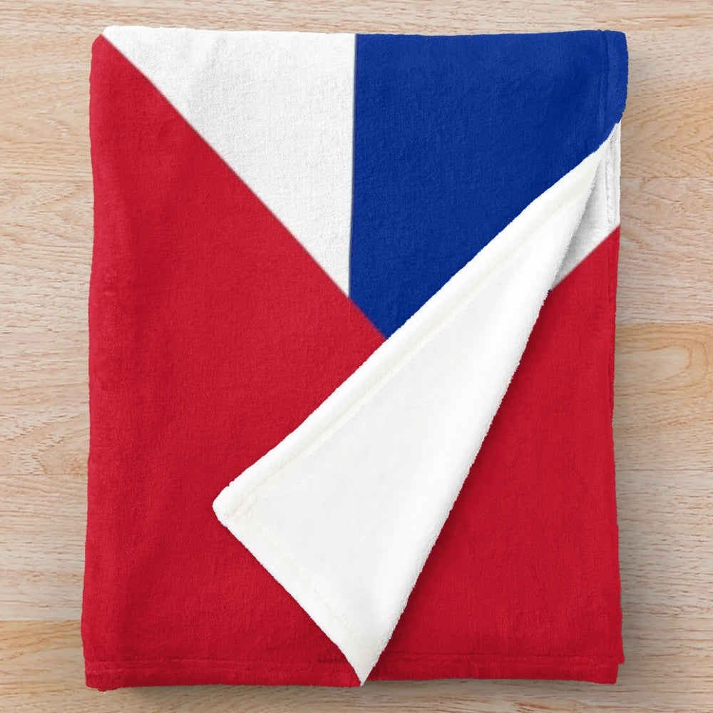 Cozy plush blanket featuring the vibrant colors of the Cuban flag