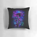 Colorful psychedelic mushroom pillow for a trippy, neon decor