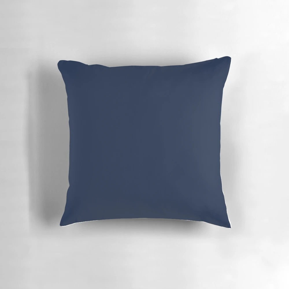 A plush, solid color pillow in a vibrant dark blue/maastricht blue shade, perfect for adding a modern, stylish accent to your bedroom or living room.