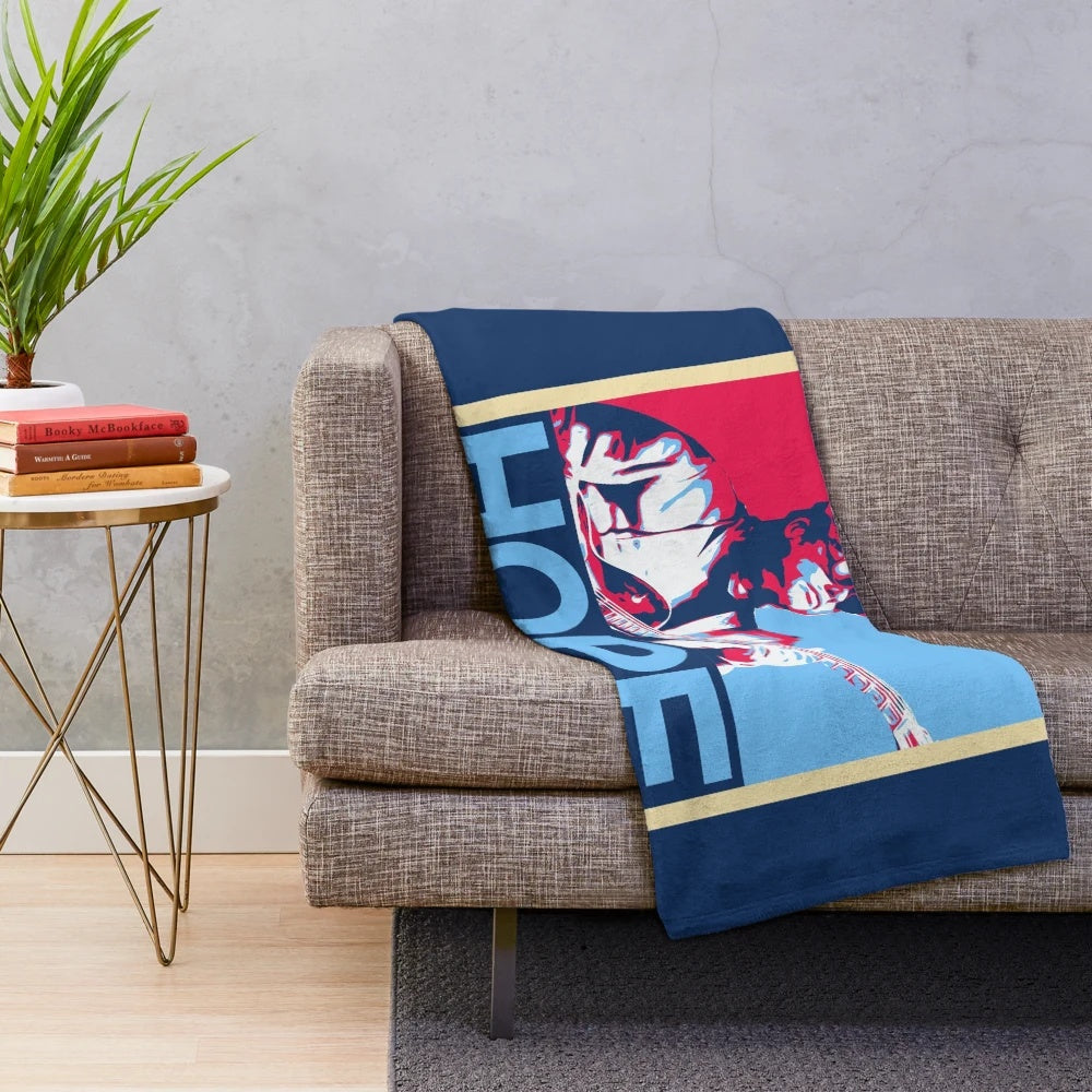 Disco Biscuits inspired plush blanket with psychedelic design