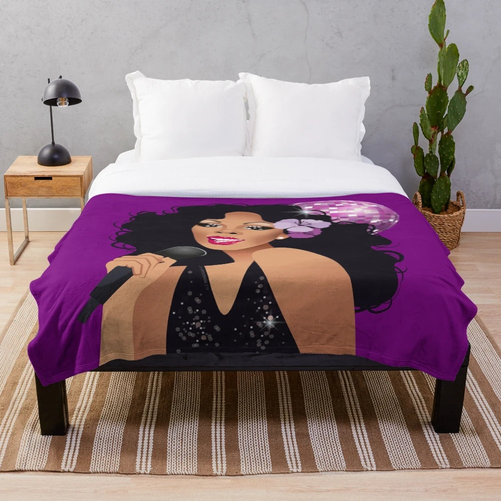 Alejandro Mogollo disco-themed plush blanket