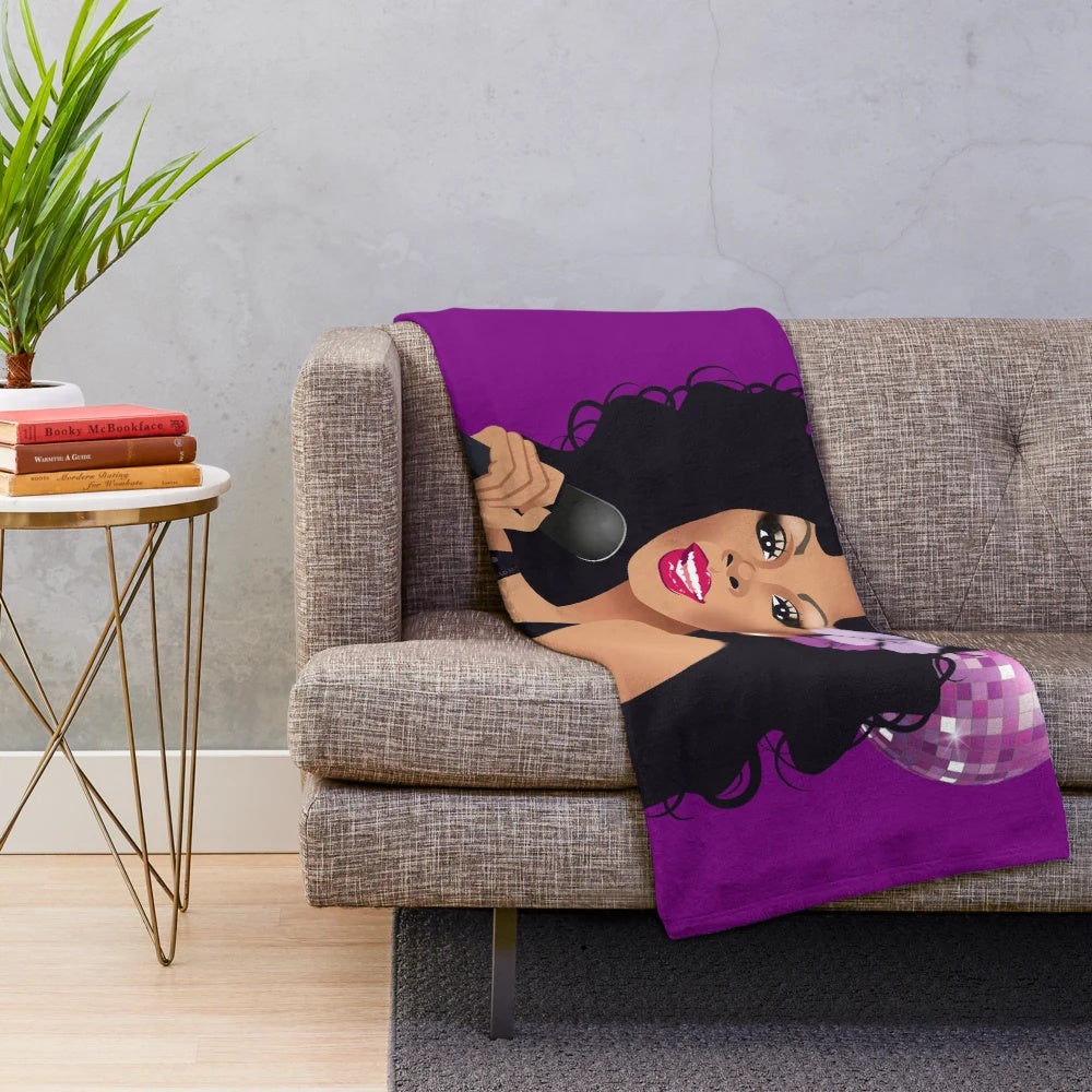 Alejandro Mogollo disco-themed plush blanket