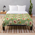 Colorful plush blanket featuring Disney's Three Caballeros characters