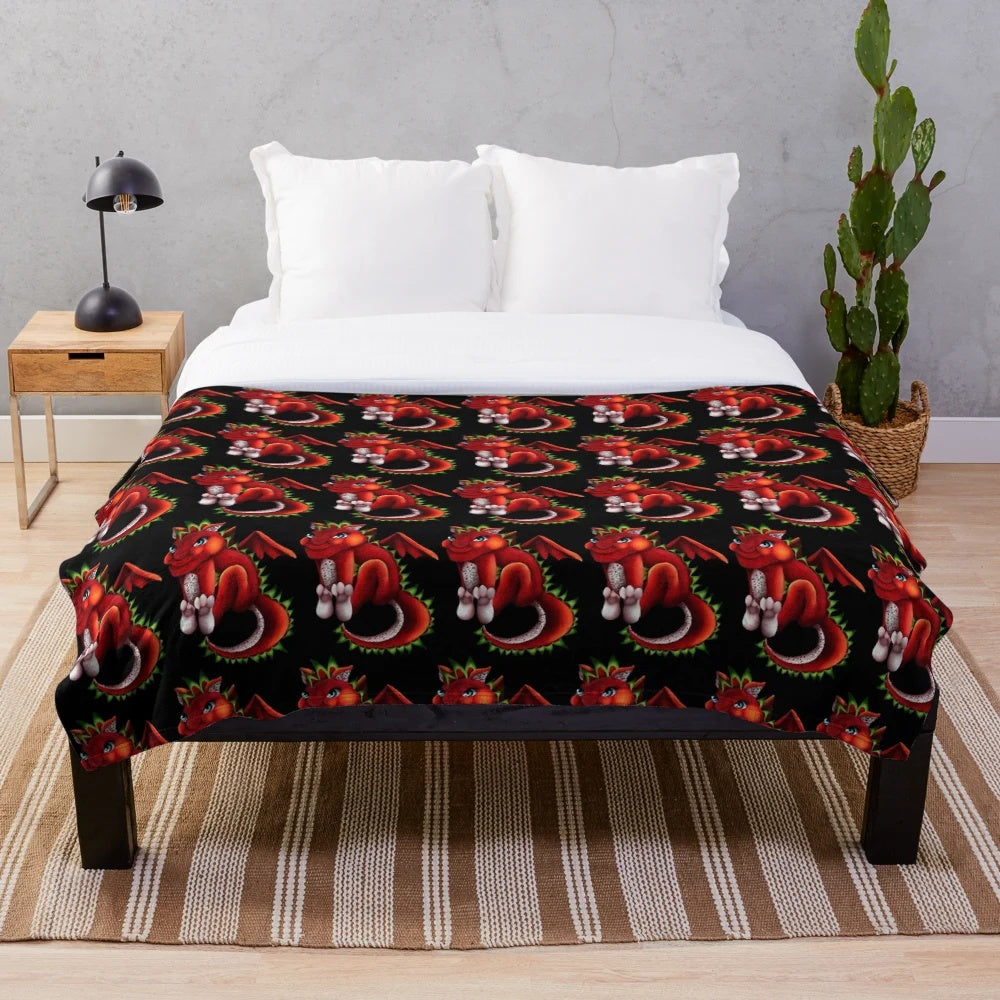 Dragonfruit Dragon Plush Blanket with Bold and Vibrant Colors