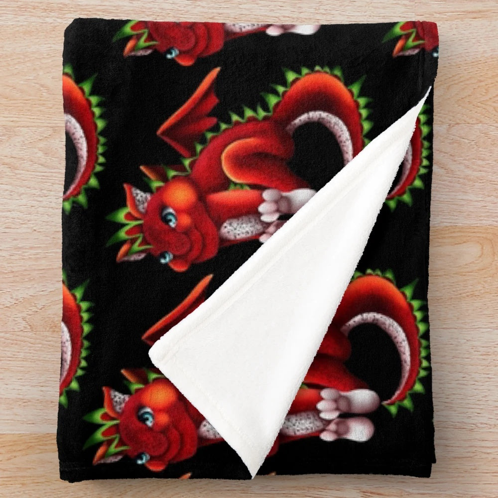 Dragonfruit Dragon Plush Blanket with Bold and Vibrant Colors