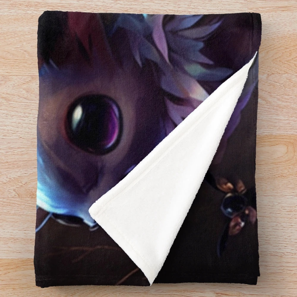 Colorful eeveelution art plush blanket featuring beloved anime characters