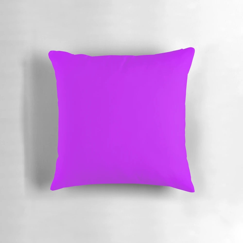 Vibrant electric purple solid color throw pillow