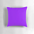 A vibrant electric violet and neon violet solid color block pillow by OzCushions