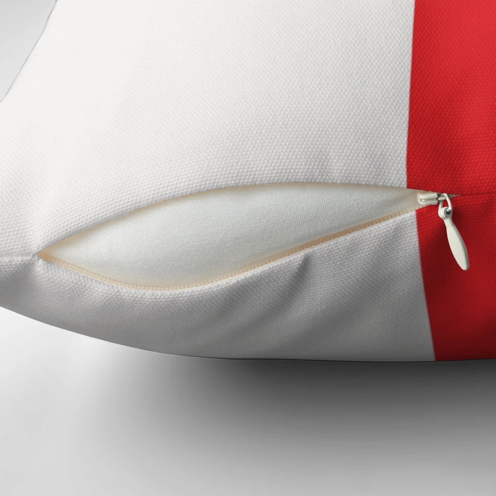 Colorful England flag pillow featuring the iconic red and white design