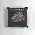 Colorful Fendt German tractor-themed pillow for home and outdoor decor
