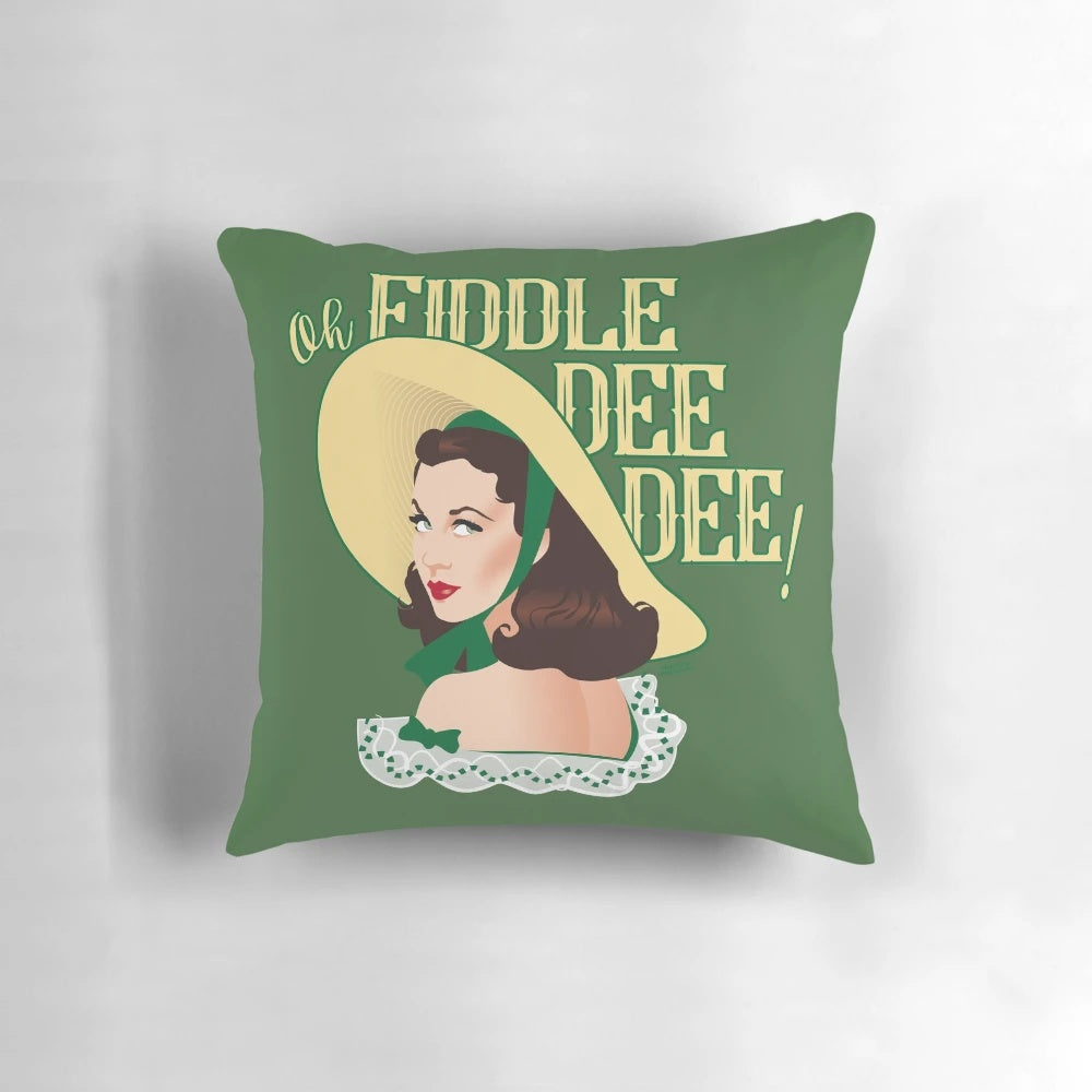 Colorful and modern throw pillow featuring a pop art inspired design by artist Alejandro Mogollón