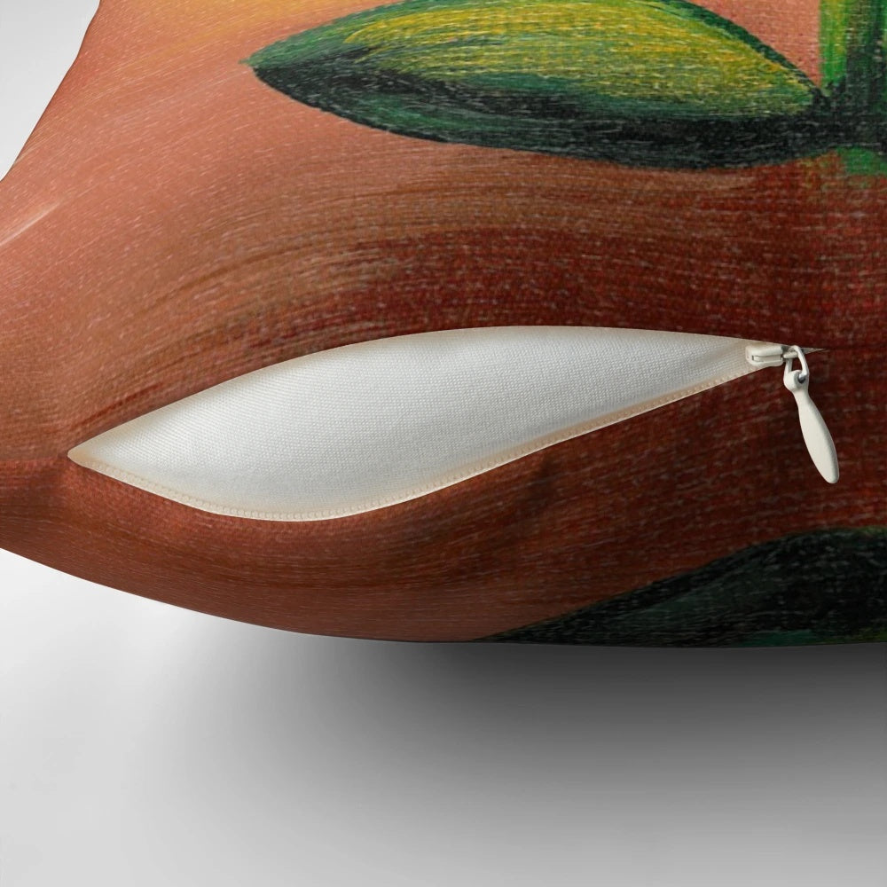 Colorful fire flower pillow inspired by the Super Mario video game series