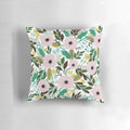 Unelmia 2 throw pillow featuring a vibrant floral pattern in a bohemian, tropical design.