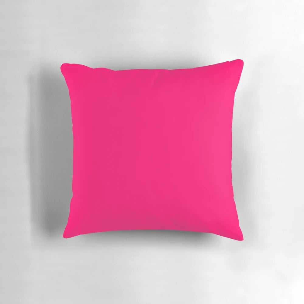 Bright fuchsia colored pillow for home and fashion