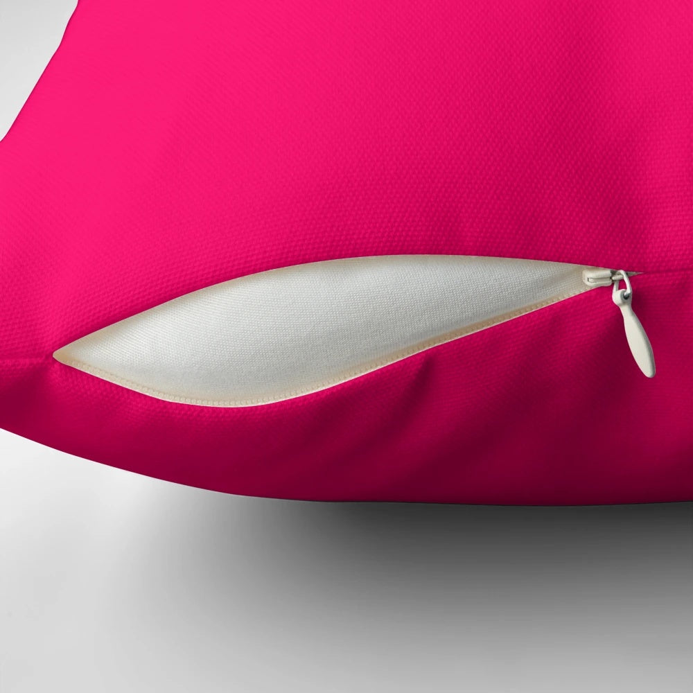 Bright fuchsia colored pillow for home and fashion