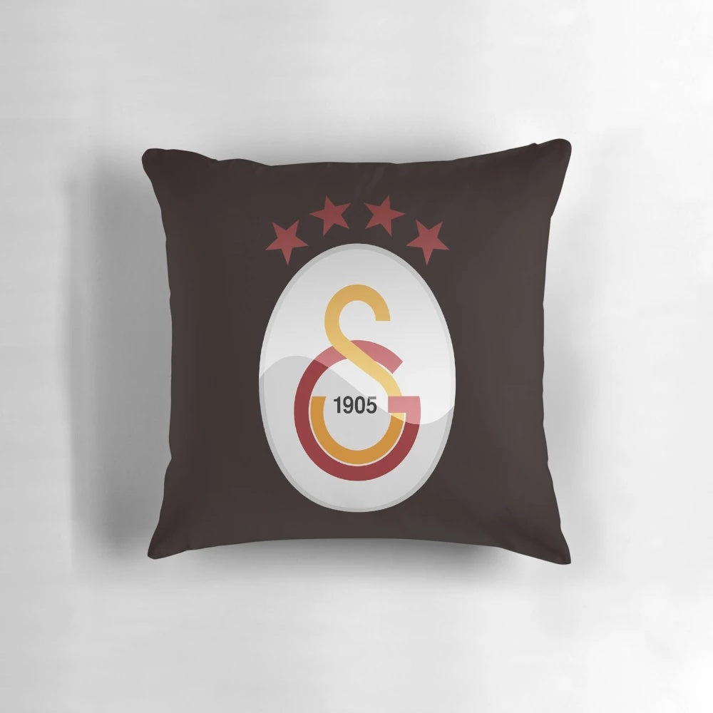 Galatasaray Logo Pillow with Vibrant Red and Yellow Colors