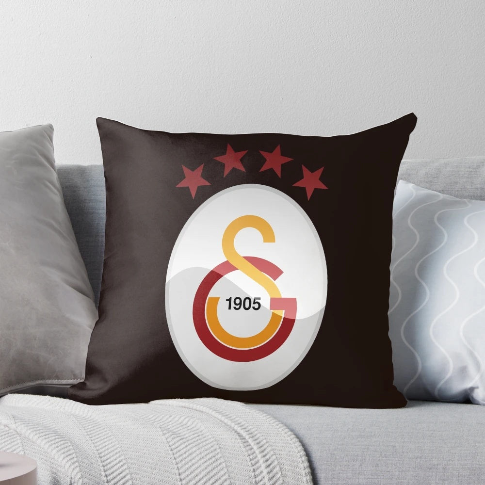 Galatasaray Logo Pillow with Vibrant Red and Yellow Colors