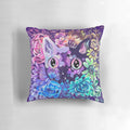 Colorful flower and animal print pillow for a cheerful garden-inspired space
