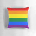 Colorful gay pride pillow with rainbow flag design