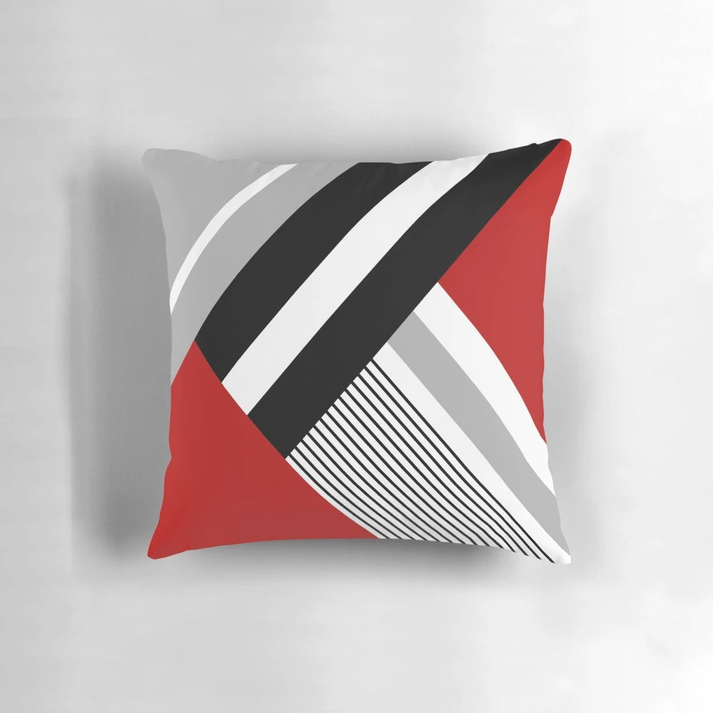 Colorful geometric abstract pattern decorative throw pillow