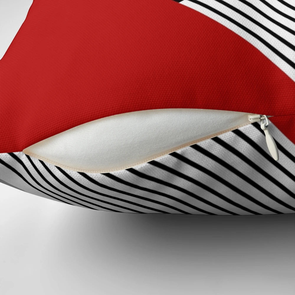 Colorful geometric abstract pattern decorative throw pillow