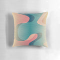 Papercuts 9 pillow with abstract, geometric patterns in a vibrant, colorful design