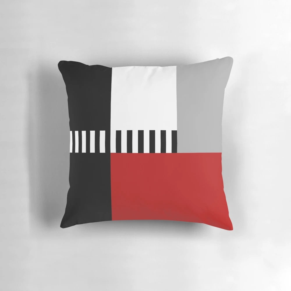 Colorful abstract geometric pattern pillow for modern decor