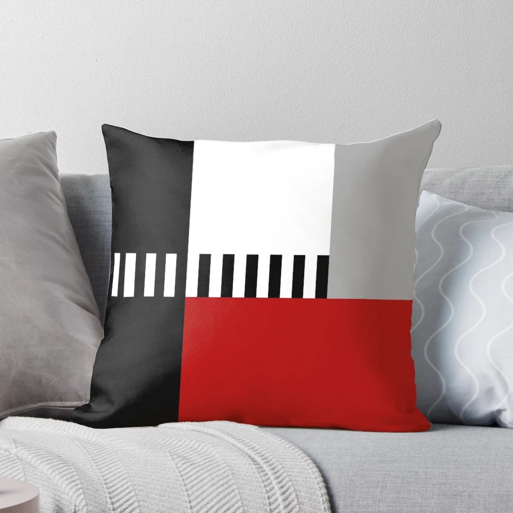 Colorful abstract geometric pattern pillow for modern decor