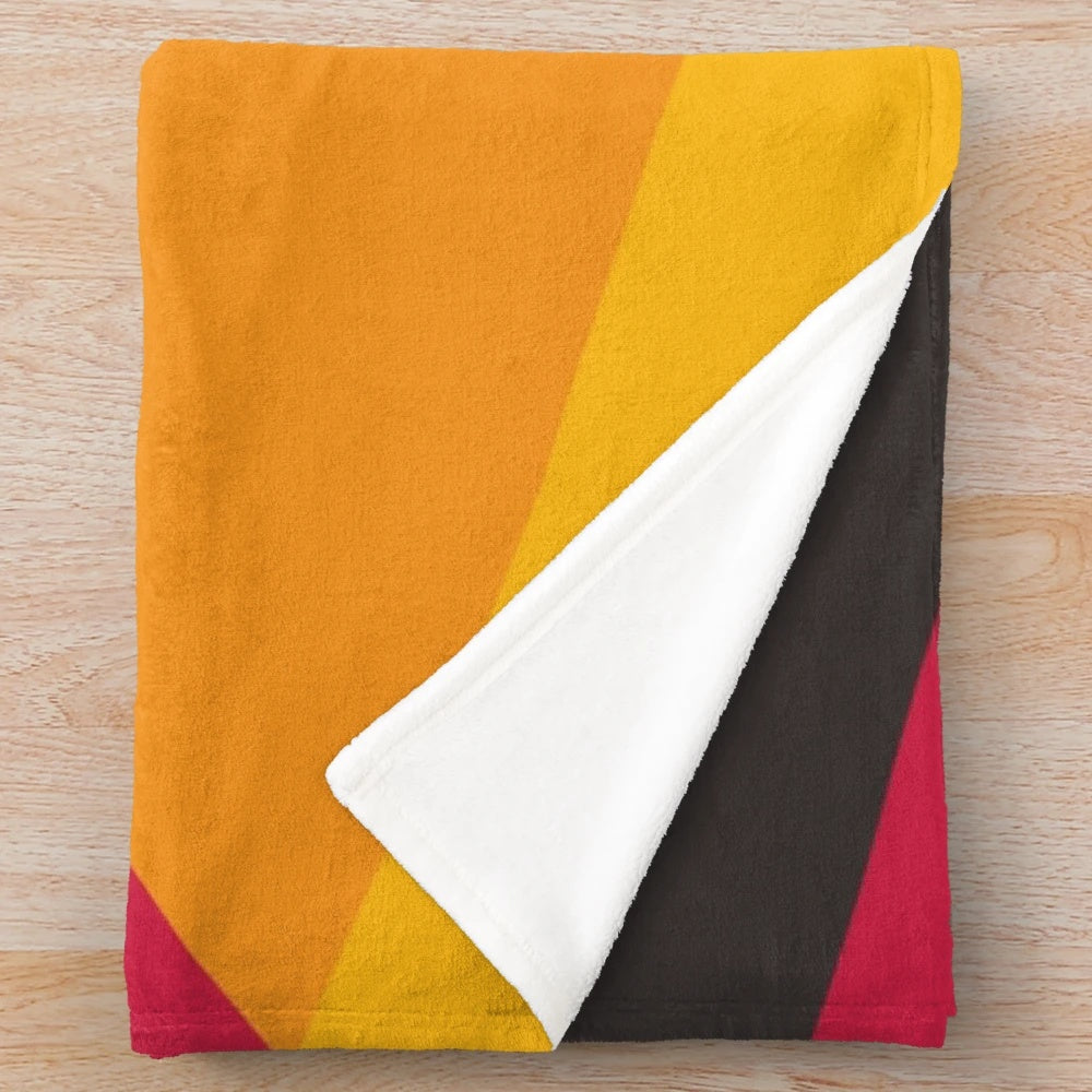 Colourful geometric triangle pattern plush blanket