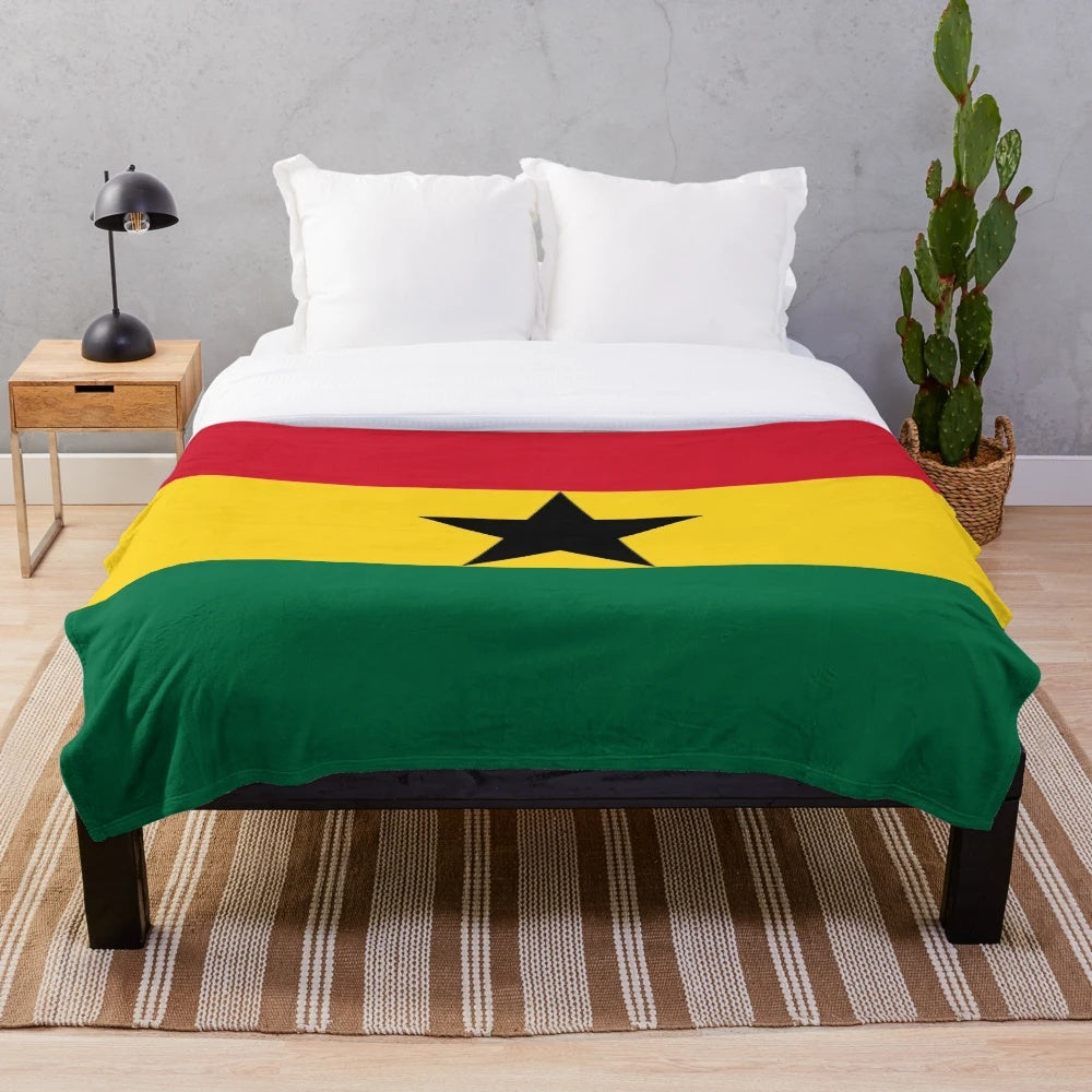Ghana national flag plush blanket
