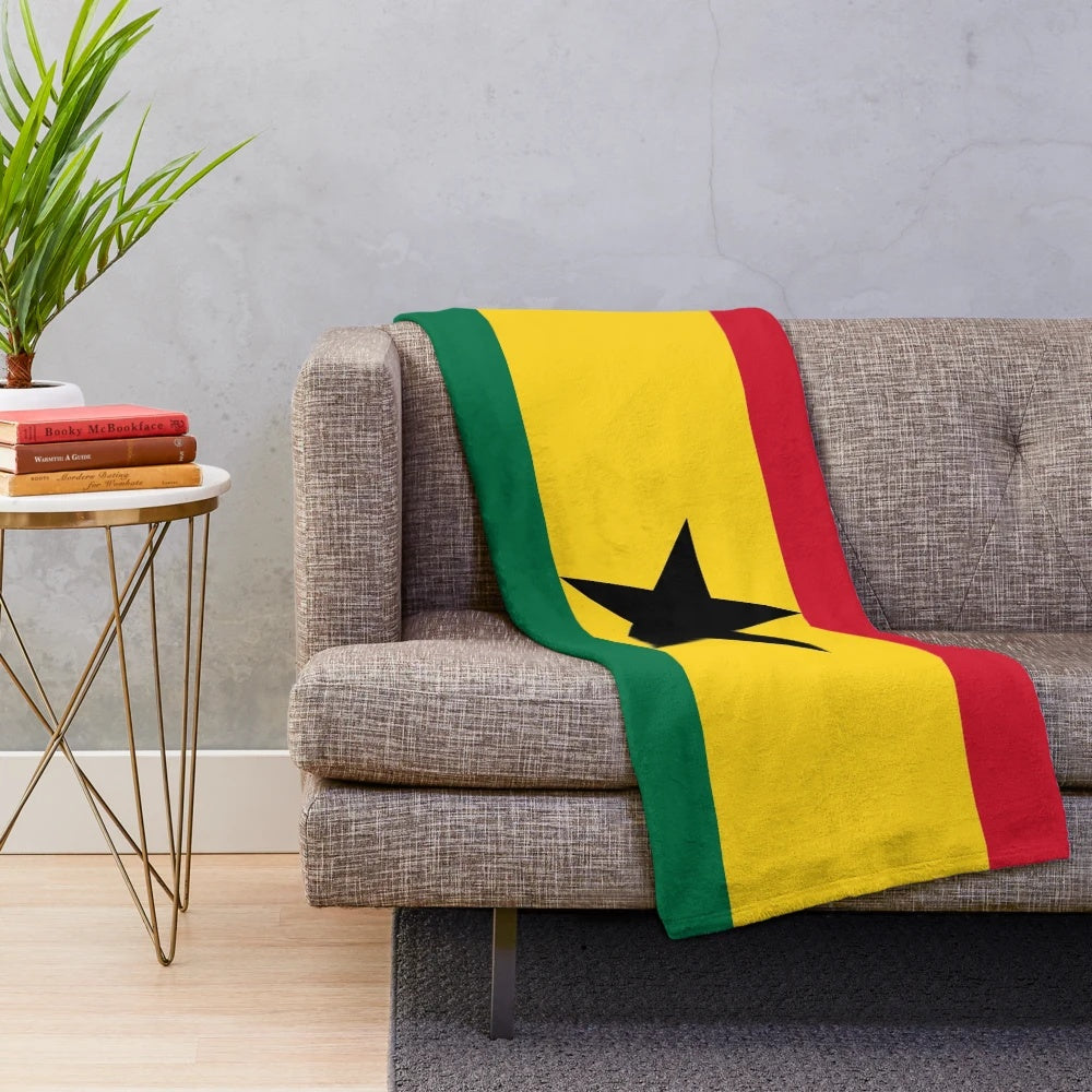 Ghana national flag plush blanket