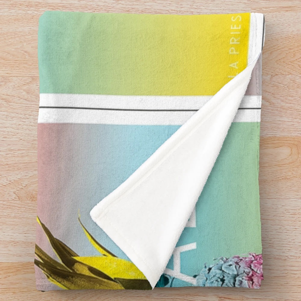 Glass Animals-inspired plush blanket with band's logo and album artwork