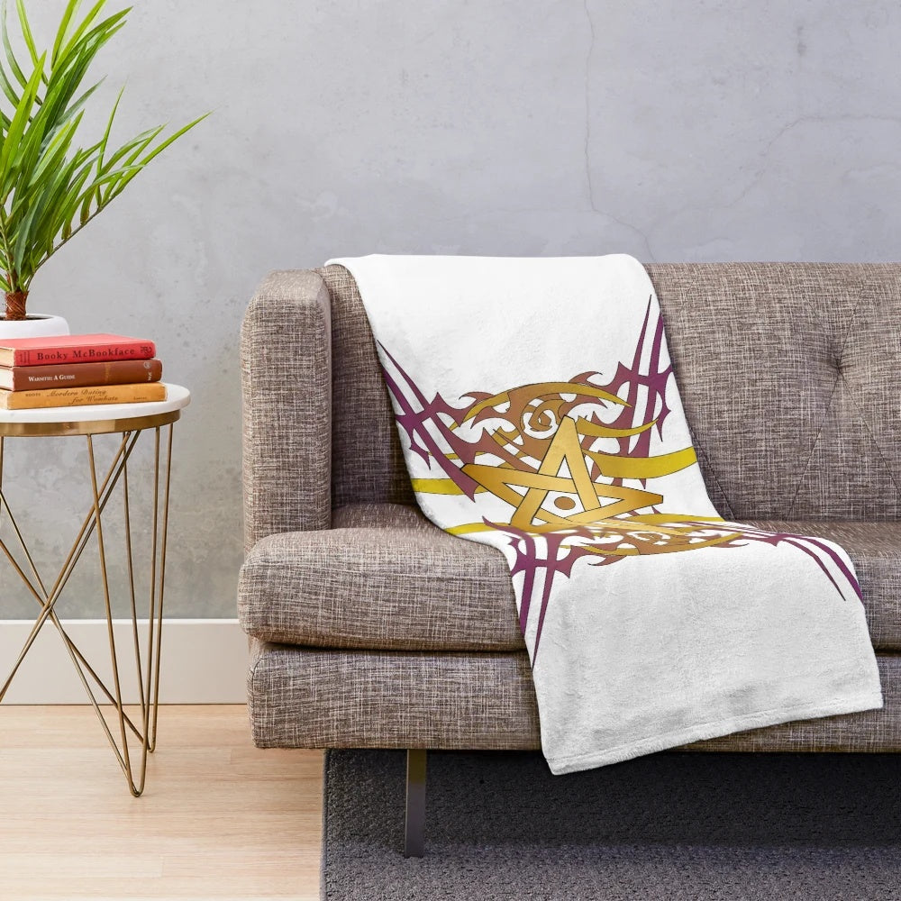 Golden star patterned plush blanket for cozy and stylish home decor