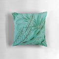 Vibrant green and white zentangle patterned decorative throw pillow