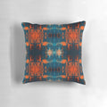 Colorful grunge abstract art print on a decorative throw pillow